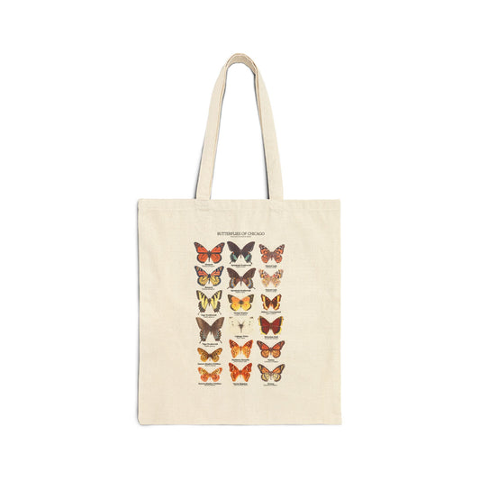Butterflies of Chicago Cotton Tote
